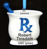 Pharmacy School Graduation Christmas Ornament Personalized FREE at PersonalizedOrnamentsMarket.com by Russell Rhodes