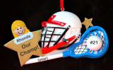 Lacrosse Ornament for Girl with Custom Face Add-on Personalized FREE at PersonalizedOrnamentsMarket.com by Russell Rhodes