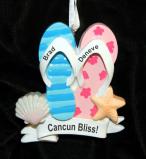 Beach Christmas Ornament Flip Flop Comfort Personalized FREE at PersonalizedOrnamentsMarket.com by Russell Rhodes