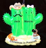 Family Western Vacation Christmas Ornament Couples Retreat with Family Dog, Cat, or Other Pet Personalized FREE at PersonalizedOrnamentsMarket.com by Russell Rhodes