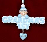 1st Grandson Christmas Ornament Personalized FREE at PersonalizedOrnamentsMarket.com by Russell Rhodes