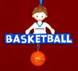 Basketball Christmas Ornament for talented Male Personalized FREE at PersonalizedOrnamentsMarket.com by Russell Rhodes