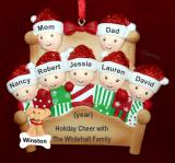 Family of 7 With Pets Ornament