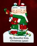 Single Mom Christmas Ornament Holiday Lights with 1 Child Personalized FREE at PersonalizedOrnamentsMarket.com by Russell Rhodes