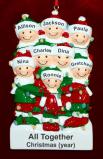 Family Christmas Ornament Holiday Lights for 8 Personalized FREE at PersonalizedOrnamentsMarket.com by Russell Rhodes