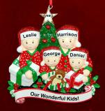 Family Christmas Ornament Gifts Under the Tree Our 4 Kids Personalized FREE at PersonalizedOrnamentsMarket.com by Russell Rhodes