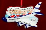 Travel Christmas Ornament Just the 2 Kids Personalized FREE at PersonalizedOrnamentsMarket.com by Russell Rhodes