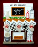 5 Grandkids Ornament Holiday Mantel Personalized FREE at PersonalizedOrnamentsMarket.com by Russell Rhodes