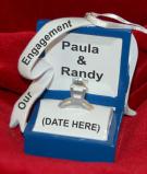 Marry Me? Blue Box Christmas Ornament Personalized FREE at PersonalizedOrnamentsMarket.com by Russell Rhodes