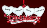 From 4 Grandkids to Grandparents Christmas Ornament Personalized FREE at PersonalizedOrnamentsMarket.com by Russell Rhodes