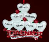 From 7 Grandkids to Grandparents Christmas Ornament Personalized FREE at PersonalizedOrnamentsMarket.com by Russell Rhodes