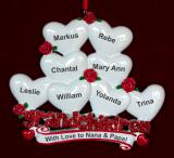 From 8 Grandkids to Grandparents Christmas Ornament Personalized FREE at PersonalizedOrnamentsMarket.com by Russell Rhodes