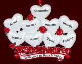 From 9 Grandkids to Grandparents Christmas Ornament Personalized FREE at PersonalizedOrnamentsMarket.com by Russell Rhodes