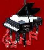 The Magnificent Sound of the Piano Christmas Ornament Personalized FREE at PersonalizedOrnamentsMarket.com by Russell Rhodes