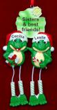 Sisters Christmas Ornament Frogs are Fun! Personalized FREE at PersonalizedOrnamentsMarket.com by Russell Rhodes