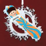 Snowboard Ornament for Boy or Girl Personalized FREE at PersonalizedOrnamentsMarket.com by Russell Rhodes