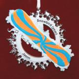 Snowboarding Christmas Ornament Rad Styles Personalized FREE at PersonalizedOrnamentsMarket.com by Russell Rhodes