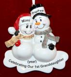 Our First Granddaughter Christmas Ornament Personalized FREE at PersonalizedOrnamentsMarket.com by Russell Rhodes