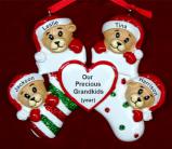 Grandparents Christmas Ornament Greatest Gift 4 Grandkids Personalized FREE at PersonalizedOrnamentsMarket.com by Russell Rhodes