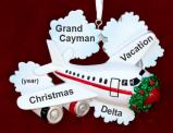 Into the Skies Christmas Vacation Airplane Christmas Ornament Personalized FREE at PersonalizedOrnamentsMarket.com by Russell Rhodes