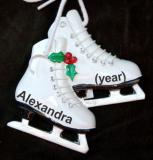 Embodiment of Grace Figure Skates Christmas Ornament Personalized FREE at PersonalizedOrnamentsMarket.com by Russell Rhodes