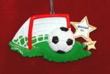 Soccer Christmas Ornament Personalized FREE at PersonalizedOrnamentsMarket.com by Russell Rhodes