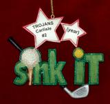 Golf Christmas Ornament Personalized FREE at PersonalizedOrnamentsMarket.com by Russell Rhodes