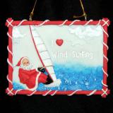 Wind Surfing Christmas Ornament Personalized FREE at PersonalizedOrnamentsMarket.com by Russell Rhodes