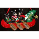 Family Christmas Ornament for 3 Canoe Fun Personalized FREE at PersonalizedOrnamentsMarket.com by Russell Rhodes