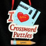 Crossword Christmas Ornament Personalized FREE at PersonalizedOrnamentsMarket.com by Russell Rhodes