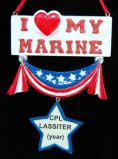 US Marine Christmas Ornament Love & Honor Personalized FREE at PersonalizedOrnamentsMarket.com by Russell Rhodes