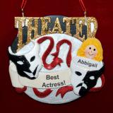 Theater Actor or Actress Ornament Personalized FREE at PersonalizedOrnamentsMarket.com by Russell Rhodes