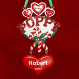 I love Poppy Christmas Ornament Personalized FREE at PersonalizedOrnamentsMarket.com by Russell Rhodes