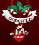 Special Godchild Christmas Ornament Personalized FREE at PersonalizedOrnamentsMarket.com by Russell Rhodes