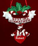 Special Godfather Christmas Ornament Personalized FREE at PersonalizedOrnamentsMarket.com by Russell Rhodes