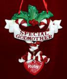 Special Godmother Christmas Ornament Personalized FREE at PersonalizedOrnamentsMarket.com by Russell Rhodes