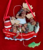 Family Christmas Ornament for 3 Fishing Personalized FREE at PersonalizedOrnamentsMarket.com by Russell Rhodes