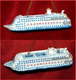 Cruise Ship Christmas Ornament Personalized FREE at PersonalizedOrnamentsMarket.com by Russell Rhodes