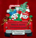 Grandparents Christmas Ornament 2 Grandkids We Got the Tree! Personalized FREE at PersonalizedOrnamentsMarket.com by Russell Rhodes