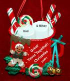 Single Dad Christmas Ornament Cocoa in the Morning 1 Child Personalized FREE at PersonalizedOrnamentsMarket.com by Russell Rhodes