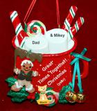 Single Dad Christmas Ornament Cocoa in the Morning 1 Child with Dogs, Cats, Pets Custom Add-ons Personalized FREE at PersonalizedOrnamentsMarket.com by Russell Rhodes