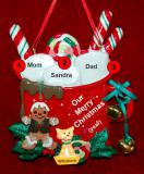 Family Christmas Ornament Cocoa in the Morning for 3 with Dogs, Cats, Pets Custom Add-ons Personalized FREE at PersonalizedOrnamentsMarket.com by Russell Rhodes