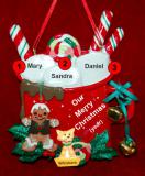 Grandparents Christmas Ornament 3 Grandkids Cocoa in the Morning with Dogs, Cats, Pets Custom Add-ons Personalized FREE at PersonalizedOrnamentsMarket.com by Russell Rhodes