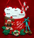 Family Christmas Ornament Cocoa in the Morning for 5 Personalized FREE at PersonalizedOrnamentsMarket.com by Russell Rhodes