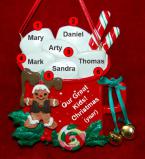 Family Christmas Ornament Cocoa in the Morning Just the 6 Kids Personalized FREE at PersonalizedOrnamentsMarket.com by Russell Rhodes