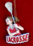 Lacrosse Christmas Ornament Female Personalized FREE at PersonalizedOrnamentsMarket.com by Russell Rhodes