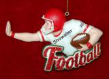 Fantastic Football Christmas Ornament Personalized FREE at PersonalizedOrnamentsMarket.com by Russell Rhodes