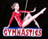 Gymnastics Christmas Ornament Girl on Balance Beam Personalized FREE at PersonalizedOrnamentsMarket.com by Russell Rhodes