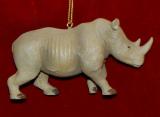 Rhino Christmas Ornament Personalized FREE at PersonalizedOrnamentsMarket.com by Russell Rhodes