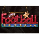 Football Christmas Ornament Personalized FREE at PersonalizedOrnamentsMarket.com by Russell Rhodes